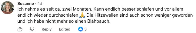 Kommentar einer Kundin